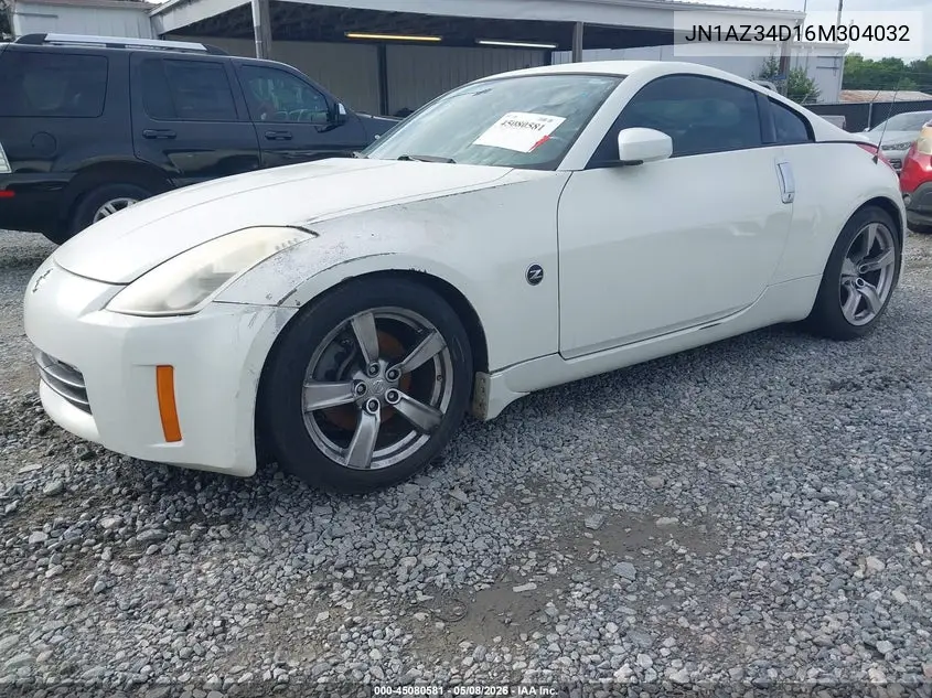 2006 Nissan 350Z Touring VIN: JN1AZ34D16M304032 Lot: 45080581