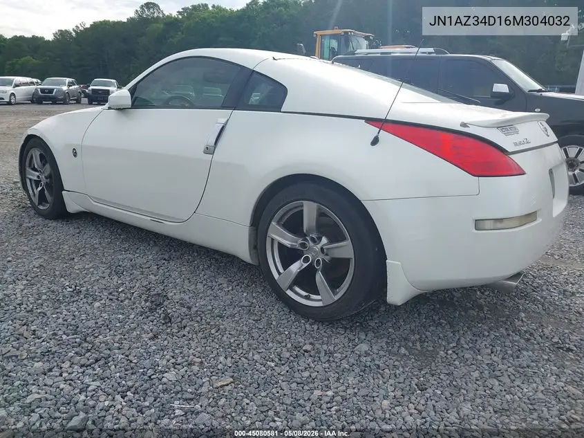 2006 Nissan 350Z Touring VIN: JN1AZ34D16M304032 Lot: 45080581