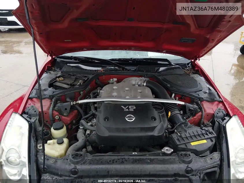 2006 Nissan 350Z Touring VIN: JN1AZ36A76M480389 Lot: 45152174