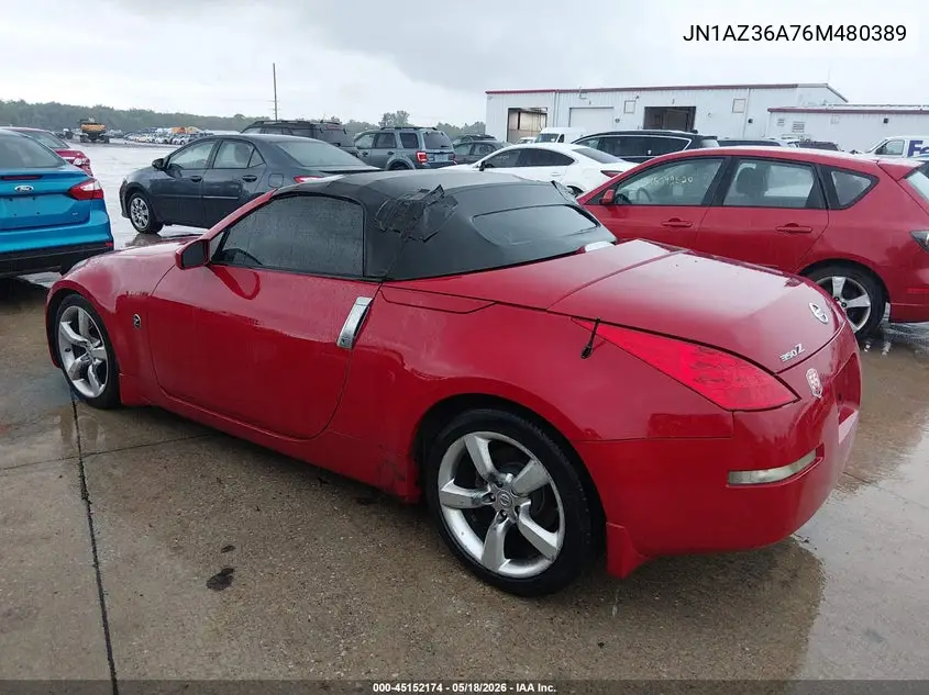 2006 Nissan 350Z Touring VIN: JN1AZ36A76M480389 Lot: 45152174