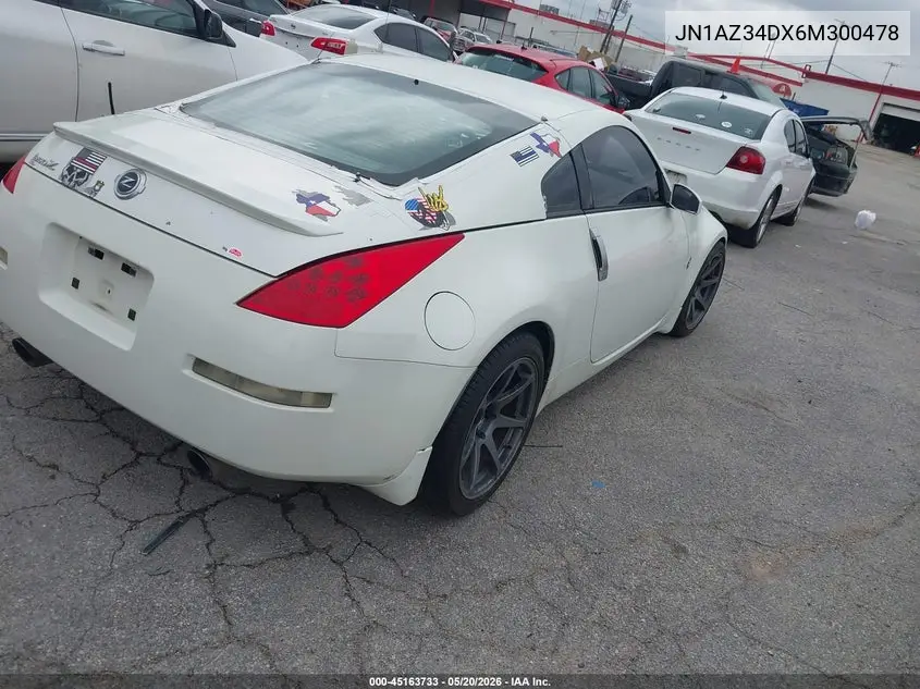 2006 Nissan 350Z Grand Touring VIN: JN1AZ34DX6M300478 Lot: 45163733