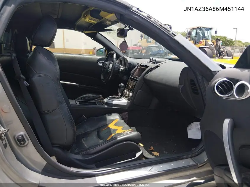 2006 Nissan 350Z Touring VIN: JN1AZ36A86M451144 Lot: 45175309