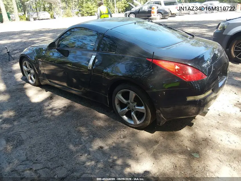 2006 Nissan 350Z Enthusiast VIN: JN1AZ34D16M310722 Lot: 45244099