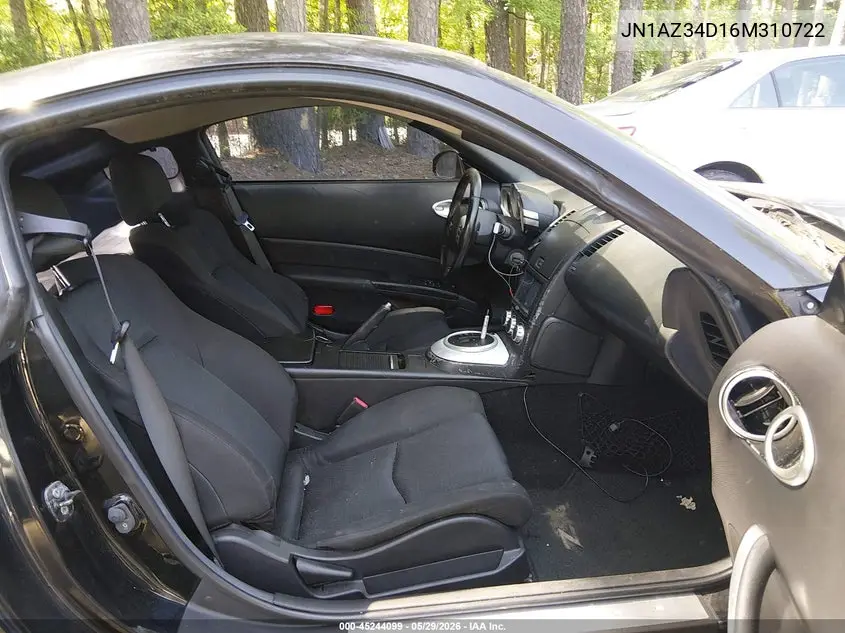 2006 Nissan 350Z Enthusiast VIN: JN1AZ34D16M310722 Lot: 45244099