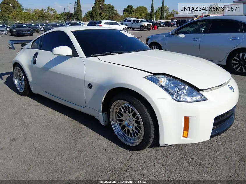 2006 Nissan 350Z Enthusiast VIN: JN1AZ34DX6M310671 Lot: 45249465