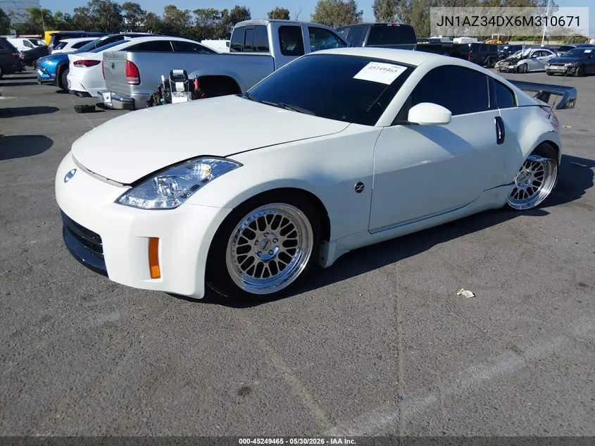 2006 Nissan 350Z Enthusiast VIN: JN1AZ34DX6M310671 Lot: 45249465