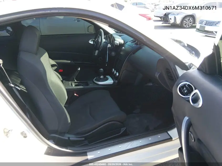 2006 Nissan 350Z Enthusiast VIN: JN1AZ34DX6M310671 Lot: 45249465