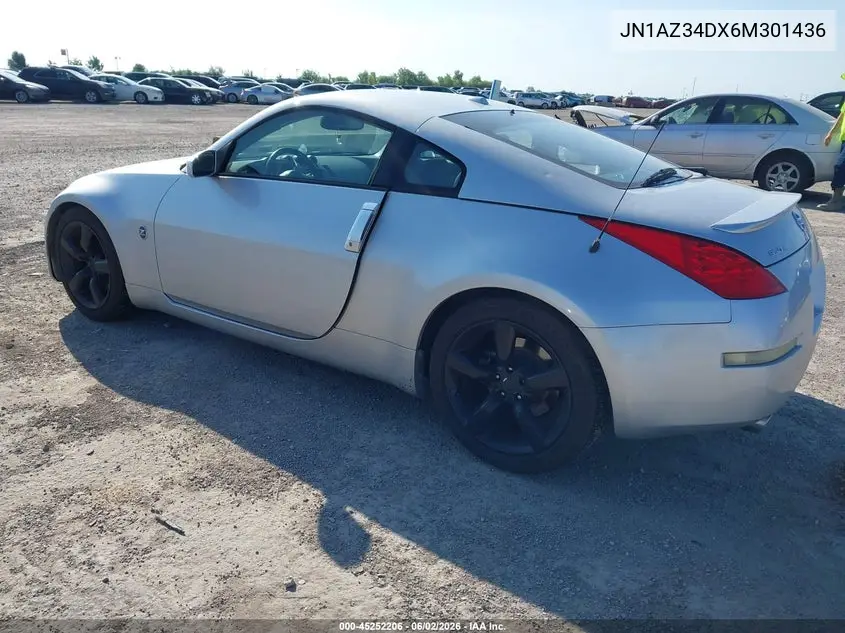 2006 Nissan 350Z Touring VIN: JN1AZ34DX6M301436 Lot: 45252206
