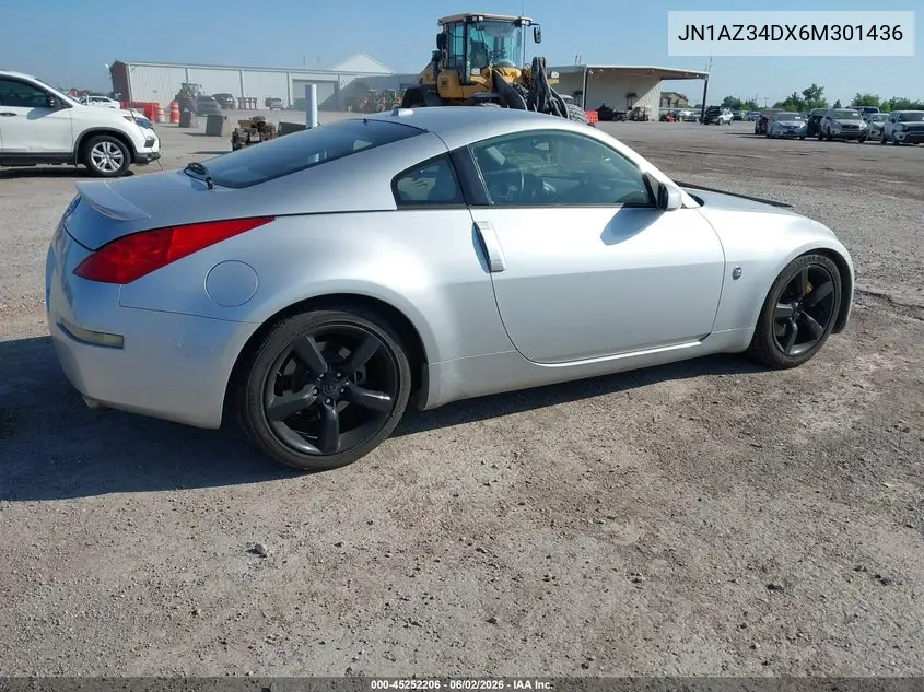 2006 Nissan 350Z Touring VIN: JN1AZ34DX6M301436 Lot: 45252206
