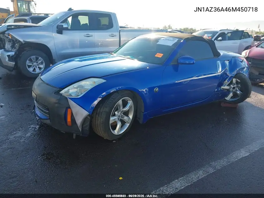 2006 Nissan 350Z Touring VIN: JN1AZ36A46M450718 Lot: 45345933