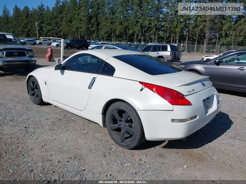 2006 Nissan 350Z Enthusiast VIN: JN1AZ34D46M311380 Lot: 45364730