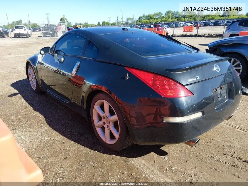 JN1AZ34E36M351748 2006 Nissan 350Z