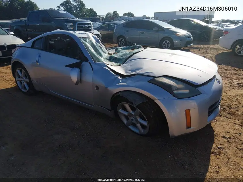 2006 Nissan 350Z Touring VIN: JN1AZ34D16M306010 Lot: 45401091