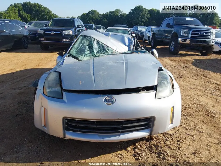 2006 Nissan 350Z Touring VIN: JN1AZ34D16M306010 Lot: 45401091