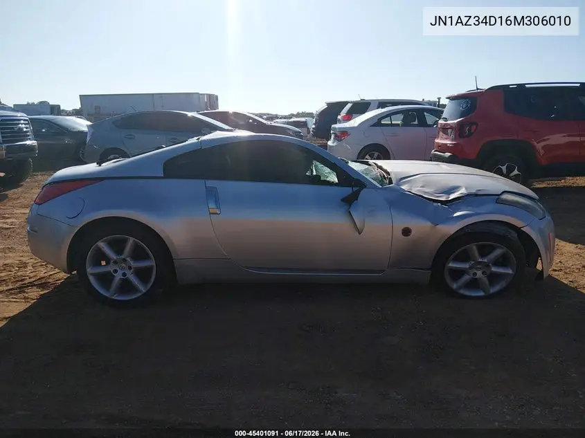 2006 Nissan 350Z Touring VIN: JN1AZ34D16M306010 Lot: 45401091