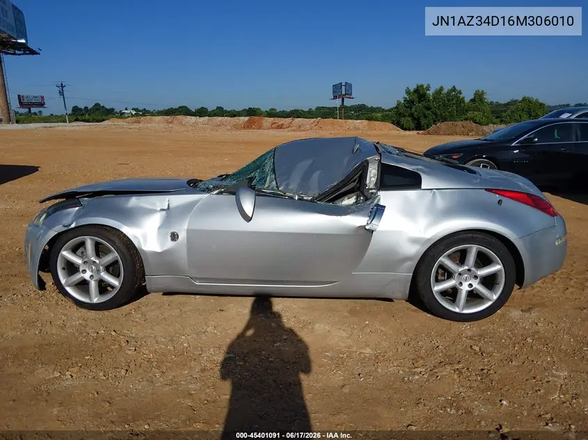 2006 Nissan 350Z Touring VIN: JN1AZ34D16M306010 Lot: 45401091