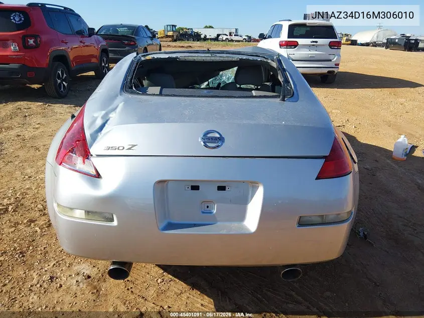 2006 Nissan 350Z Touring VIN: JN1AZ34D16M306010 Lot: 45401091