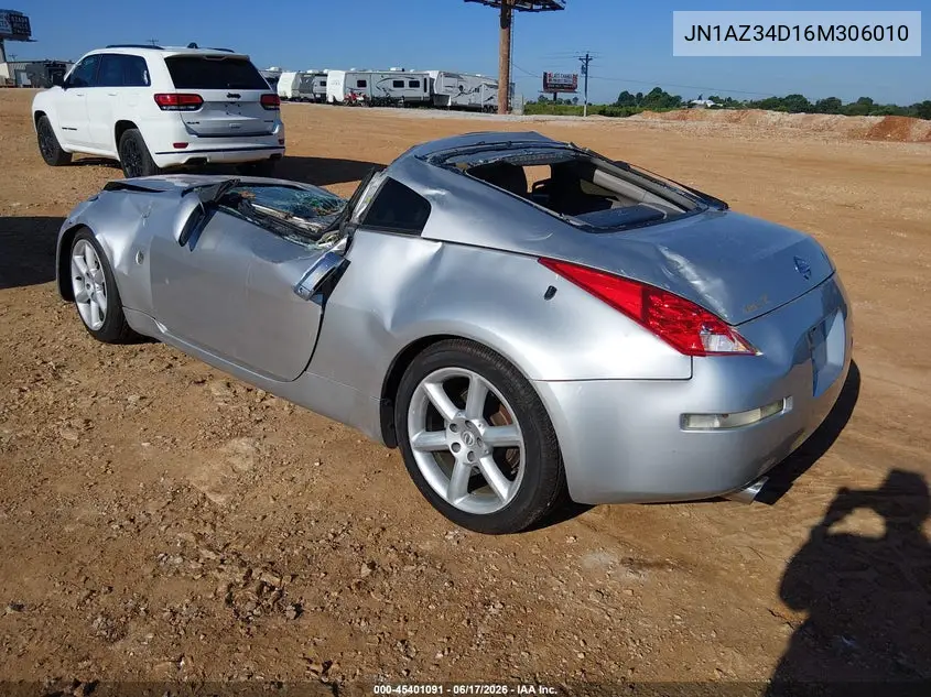 2006 Nissan 350Z Touring VIN: JN1AZ34D16M306010 Lot: 45401091