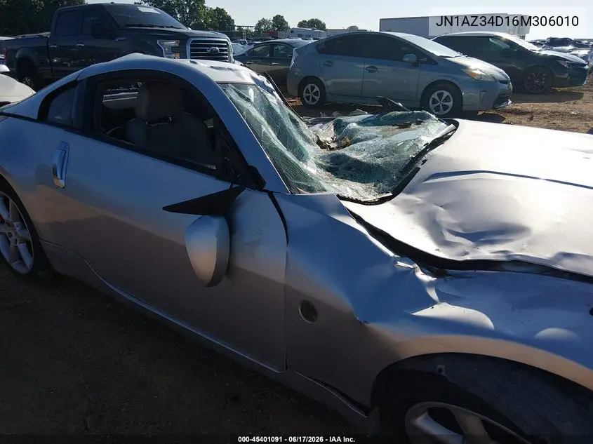 2006 Nissan 350Z Touring VIN: JN1AZ34D16M306010 Lot: 45401091