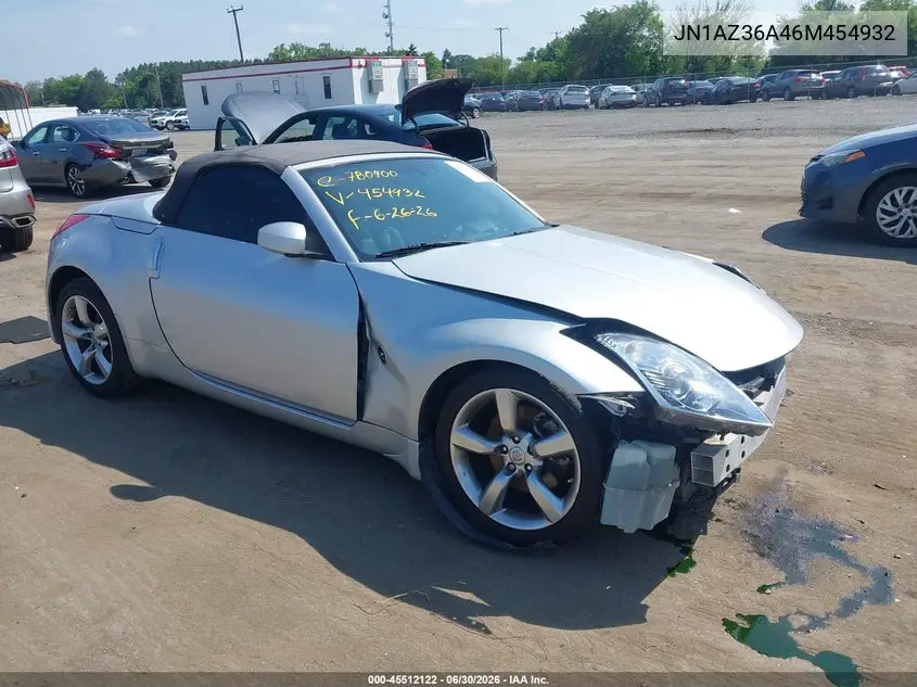 2006 Nissan 350Z Touring VIN: JN1AZ36A46M454932 Lot: 45512122