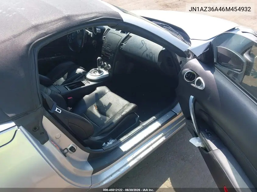 2006 Nissan 350Z Touring VIN: JN1AZ36A46M454932 Lot: 45512122