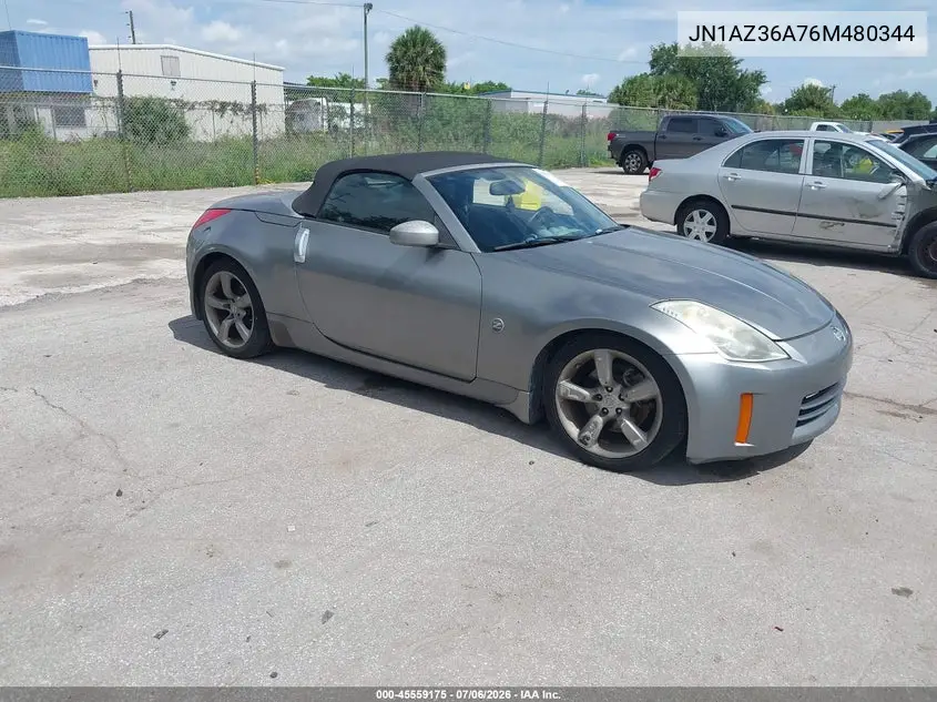 2006 Nissan 350Z Touring VIN: JN1AZ36A76M480344 Lot: 45559175