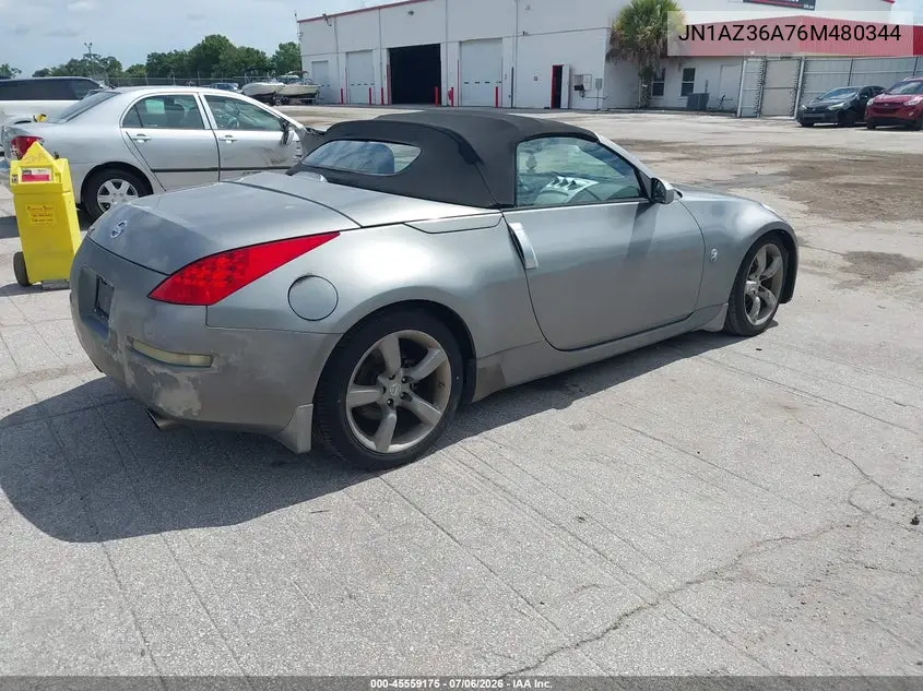 2006 Nissan 350Z Touring VIN: JN1AZ36A76M480344 Lot: 45559175