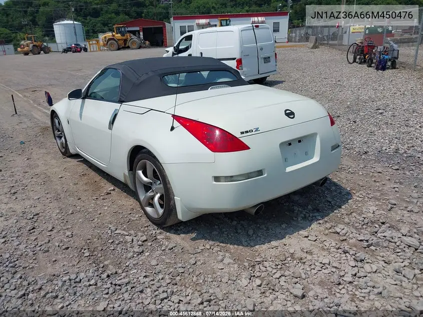 2006 Nissan 350Z Touring VIN: JN1AZ36A66M450476 Lot: 45612868