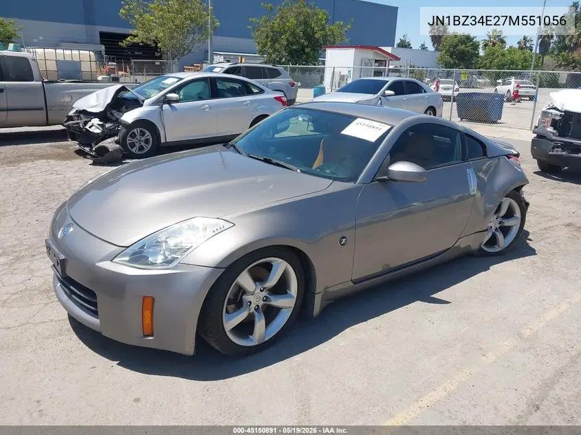 2007 Nissan 350Z Touring VIN: JN1BZ34E27M551056 Lot: 45150891