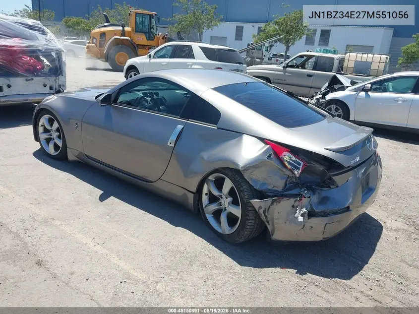 2007 Nissan 350Z Touring VIN: JN1BZ34E27M551056 Lot: 45150891