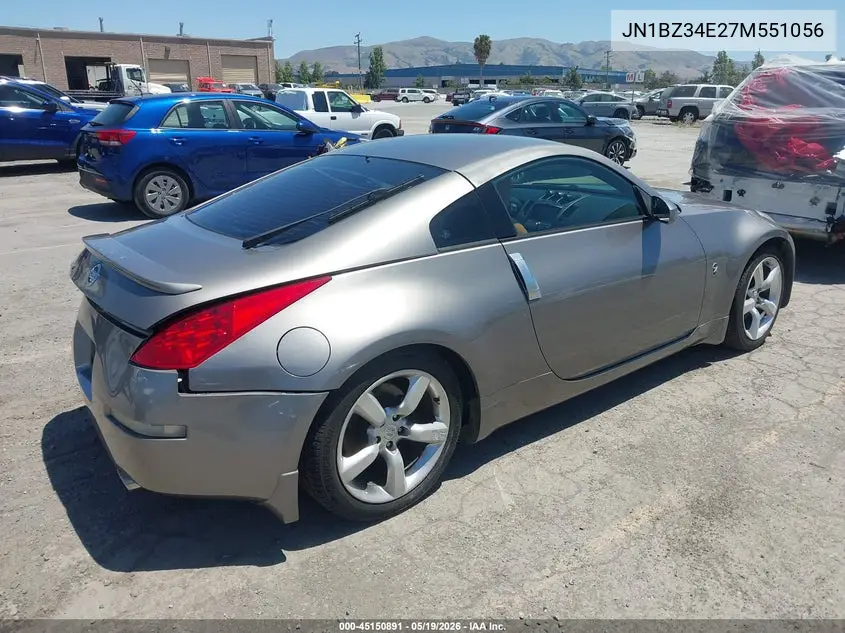 2007 Nissan 350Z Touring VIN: JN1BZ34E27M551056 Lot: 45150891