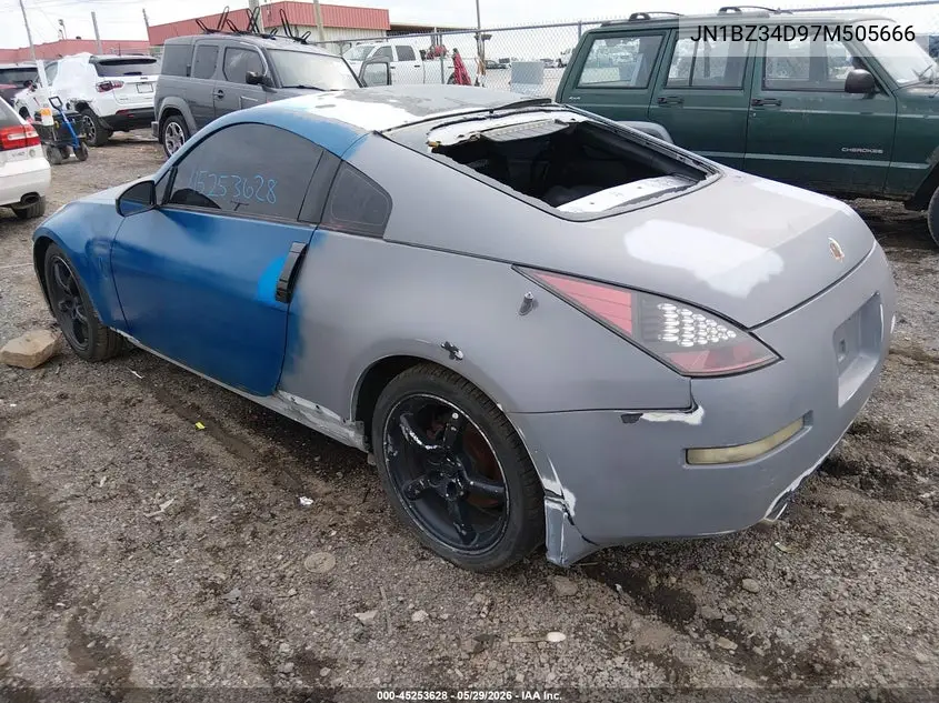 2007 Nissan 350Z VIN: JN1BZ34D97M505666 Lot: 45253628