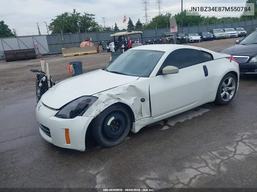 2007 Nissan 350Z VIN: JN1BZ34E87M550784 Lot: 45300935