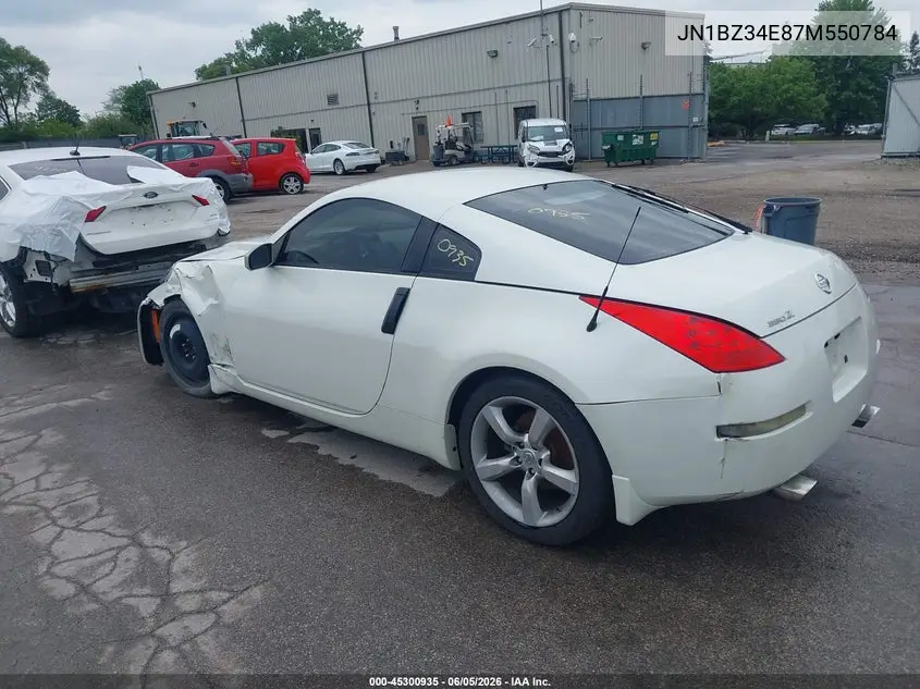 2007 Nissan 350Z VIN: JN1BZ34E87M550784 Lot: 45300935