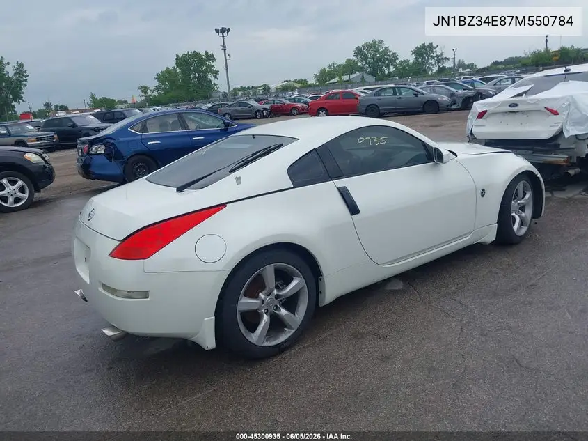 2007 Nissan 350Z VIN: JN1BZ34E87M550784 Lot: 45300935