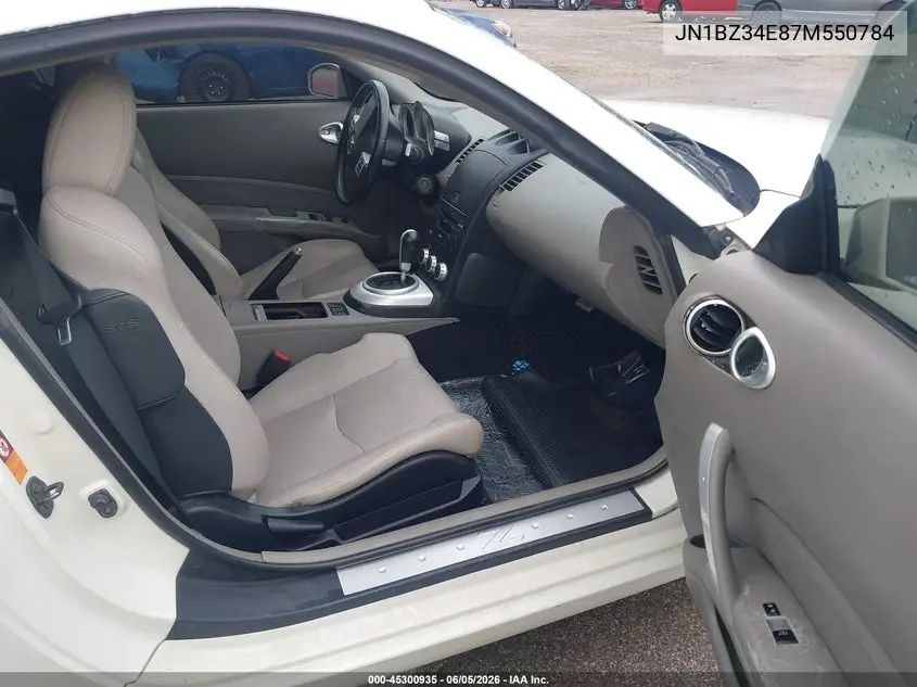 2007 Nissan 350Z VIN: JN1BZ34E87M550784 Lot: 45300935