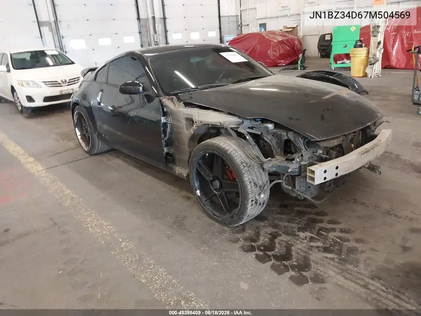 2007 Nissan 350Z VIN: JN1BZ34D67M504569 Lot: 45398409