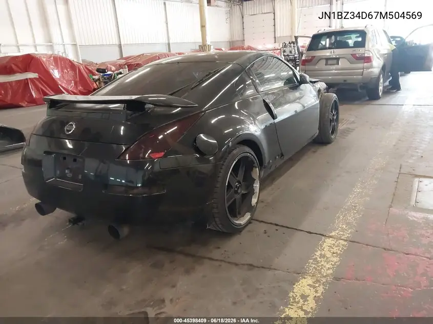 2007 Nissan 350Z VIN: JN1BZ34D67M504569 Lot: 45398409