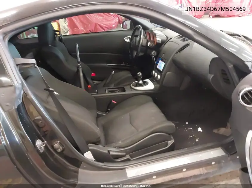 2007 Nissan 350Z VIN: JN1BZ34D67M504569 Lot: 45398409
