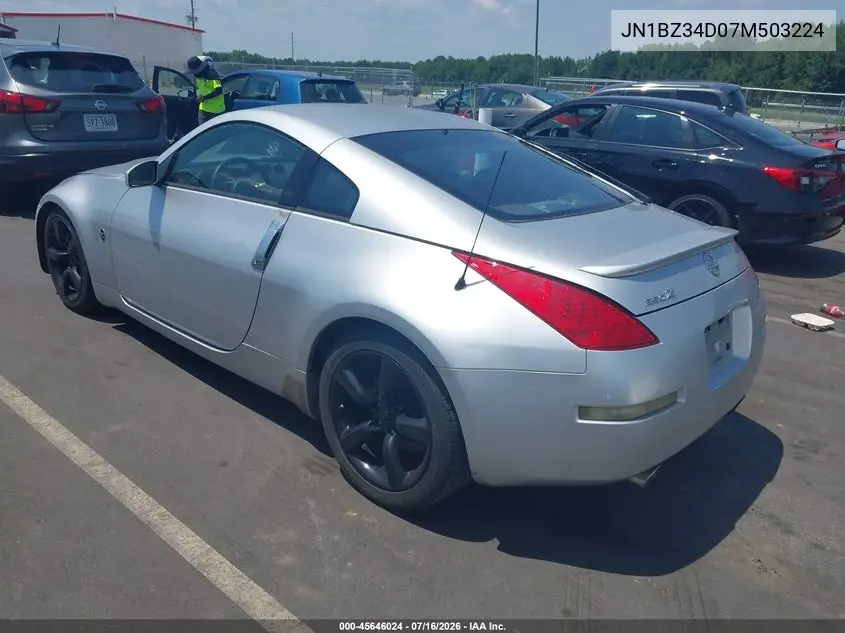 2007 Nissan 350Z Enthusiast VIN: JN1BZ34D07M503224 Lot: 45646024