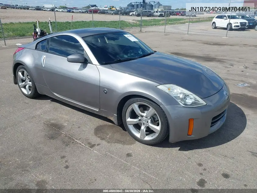 2008 Nissan 350Z VIN: JN1BZ34D98M704461 Lot: 45003843
