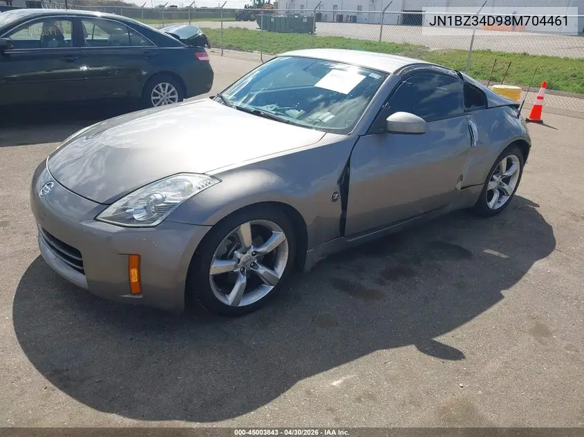 2008 Nissan 350Z VIN: JN1BZ34D98M704461 Lot: 45003843