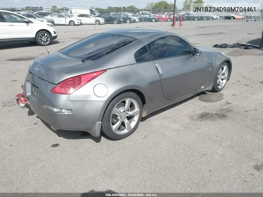 2008 Nissan 350Z VIN: JN1BZ34D98M704461 Lot: 45003843