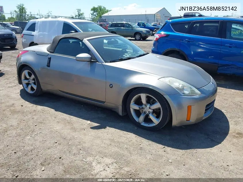 2008 Nissan 350Z Touring VIN: JN1BZ36A58M852142 Lot: 45056191