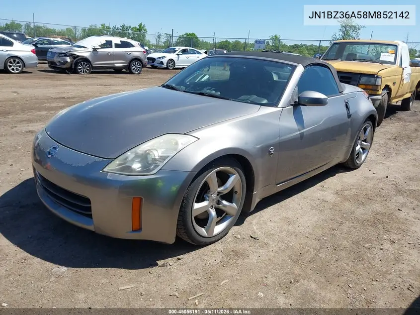 2008 Nissan 350Z Touring VIN: JN1BZ36A58M852142 Lot: 45056191