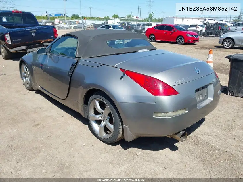 2008 Nissan 350Z Touring VIN: JN1BZ36A58M852142 Lot: 45056191