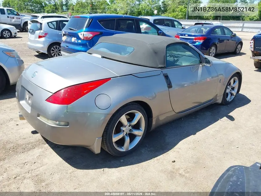 2008 Nissan 350Z Touring VIN: JN1BZ36A58M852142 Lot: 45056191