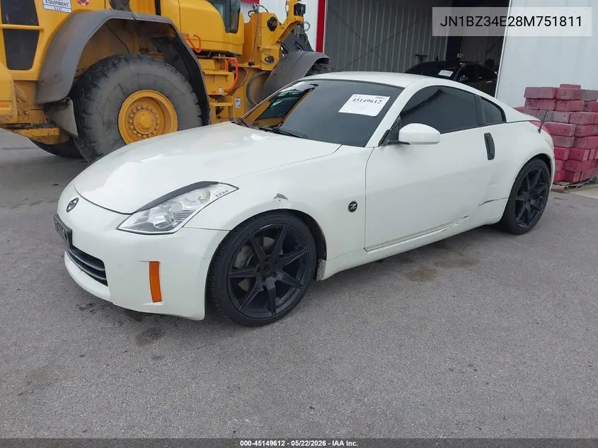 2008 Nissan 350Z Enthusiast VIN: JN1BZ34E28M751811 Lot: 45149612
