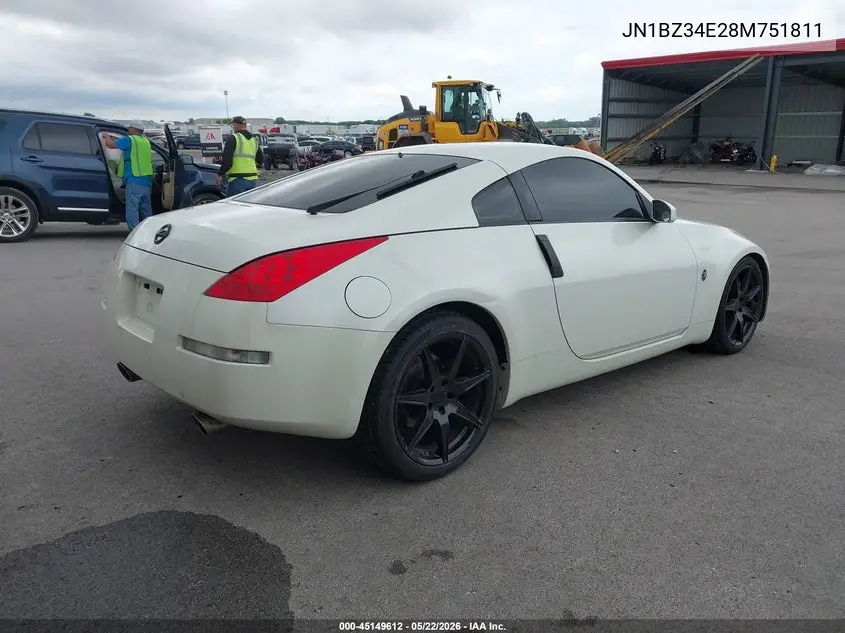 2008 Nissan 350Z Enthusiast VIN: JN1BZ34E28M751811 Lot: 45149612