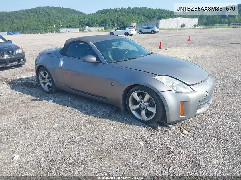 2008 Nissan 350Z Enthusiast VIN: JN1BZ36AX8M851570 Lot: 45367319